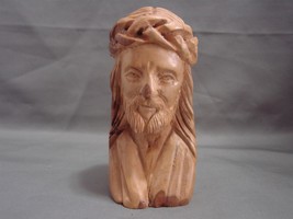 Hand Carved Olive Wood Bust of Jesus from Holy Land- 4.5 Inches Tall - £17.52 GBP