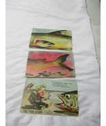 3 Antique Fish Postcards lot - $944.00 MXN