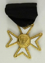 Vintage Widows MEDAL Masons Virginia Masonic White Enamel Maltese Cross Pin - €20,95 EUR