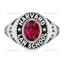 Custom Oval Tourist Journey Collection Silver925 School Class Ring for Women - £96.79 GBP