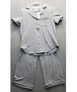 Joyspun 2 Piece Pajama Set Women&#39;s S Gray Sleepwear Trimming Notch Lapel... - $40.22 CAD