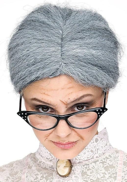 PAPER MAGIC GREY GRANNY BUN WIG OLD LADY HALLOWEEN COSTUME ACCESSORY 6574337 Item image 3