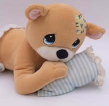 Precious Moments 12&quot; Brown Bear Pillow Musical Wish Upon A Star Head Moves 1999 - £19.38 GBP