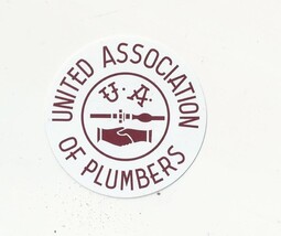 UNITED ASSOCIATION of PLUMBERS RETRO THROWBACK Union 2.5&quot; Sticker - $5.60 CAD