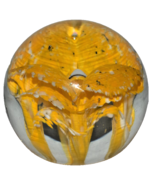 Vintage Wheaton Ware Exclusive Art Glass Paperweight Signed Valla Yellow... - $54.70 CAD