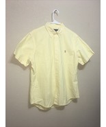 Ralph Lauren Mens Shirt ClaSsic Fit Button Down Short SLV Shirt YELLOW S... - $137.64 CAD