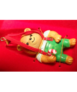 Enesco Christmas Ornament 1987 Teddy&#39;s Suspenders M Gilmore Designs Orig... - £10.38 GBP