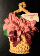 Hallmark Keepsake Christmas Ornament 1993 Grandmother Basket Can Be Personalized - £5.46 GBP