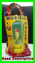 RARE Vintage Musical Jolly Polly Parrot Bird Toy Jolly Blinker Co. Cage With Box - £28.05 GBP