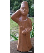 Vintage  Hand Made Pottery Figure Muslim Call to Prayer  Egypt 10&quot; - $35.05