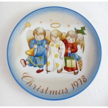 Vtg Schmidt Christmas 1978 Heavenly Trio By Berta Hummel Decorative Plate 7.75" - $16.48