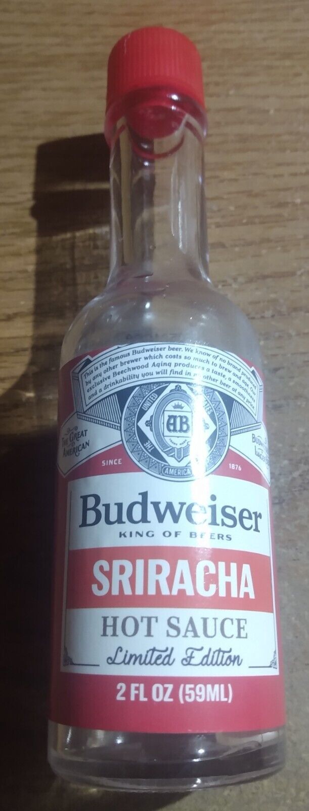 Empty Budweiser Sriracha Hot Sauce Bottle Limited Edition - $1.75