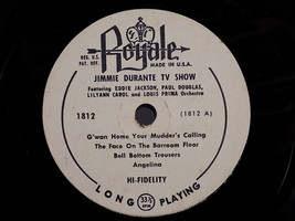 Jimmy Durante Tv Show Vinyl Album Royal 1812 Hi Fi Long Play Vg+ - £15.85 GBP