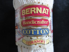 1-3/4 Oz. Bernat Handicraft Ultrasoft Cotton #00004 Ecru 4-Ply Yarn - Have 26 - $2.23