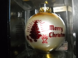 Bronners Christmas Wonderland Glass Bulb Ornament Austrian Merry Christm... - £7.16 GBP