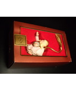 Lenox Christmas Ornament Blonde Angel with Harp and Halo Boxed White Golds - $15.99