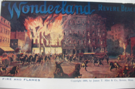 Vintage post card, of “Fire and Flames-Wonderland Revere Beach” C. 1906 ... - £23.93 GBP