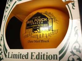 Keystone Mail Pouch Tobacco Bulb Christmas Ornament Guernsey 1993 Origin... - $8.99