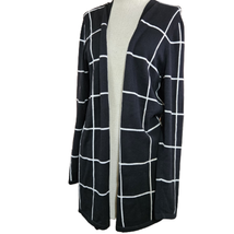 Vince Camuto Black and White Long Cardigan Sweater Size Large - £27.84 GBP