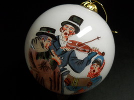 Christmas Carol Glass Bulb Ornament Norman Rockwell Saturday Evening Post Boxed - $8.99