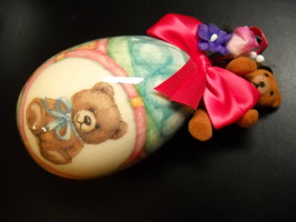 Tomorrow Today 1991 Heritage Collection Decoupage Teddy Egg Patricia Reach Boxed - £8.58 GBP