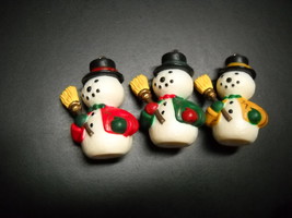 WWA Designers Collection Christmas Ornaments 1980 A Merry Trio Snowmen B... - £9.43 GBP