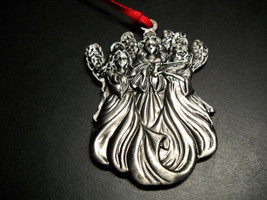Wallace Silversmith Christmas Ornament Three Angels Pewter Mini Ornament Boxed - £10.38 GBP