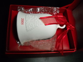 Hallmark Bell 2008 Porcelain 2008 Dated Bell Christmas Ornament Boxed Re... - $7.99
