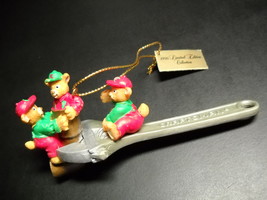Sears Craftsman 1996 Christmas Miniatures Three Bears on a Pipe Wrench Boxed - $11.99