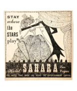 1957 Hotel Sahara Stars Play Advertisement Las Vegas Nevada Vintage DWX10A - $24.99