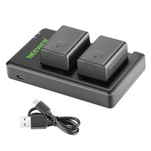 Neewer 2-Pack Li-ion Battery with Dual USB Charger for Panasonic HC-V110 V130 - £63.14 GBP