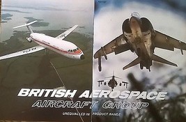 BRITISH AEROSPACE AIRCRAFT GROUP vintage fold-open color brochure (circa... - £7.90 GBP