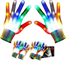 LED Gloves 2pair Light Up Gloves for Kids Gifts for 3 4 5 6 7 8 Year - £15.09 GBP