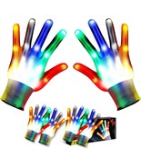 LED Gloves 2pair Light Up Gloves for Kids Gifts for 3 4 5 6 7 8 Year - £15.13 GBP