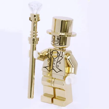 SM Mr. Gold Plated Minifigures Custom Lego Figures - $9.60