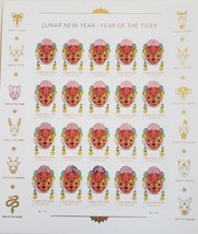 Lunar New Year of the TIGER- (USPS) 20 Forever Stamp Sheet - £15.76 GBP