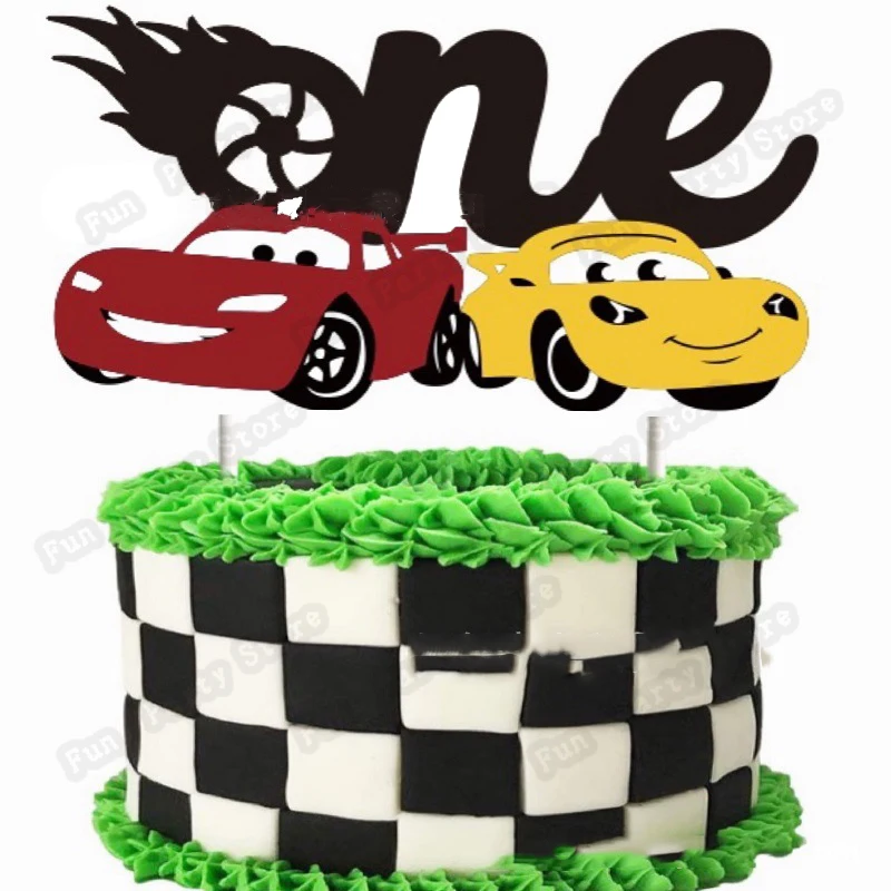 Play  McQueen Lightning Cars Theme Cake Decoration Cake Topper  Kid Boy Birthday - £23.18 GBP