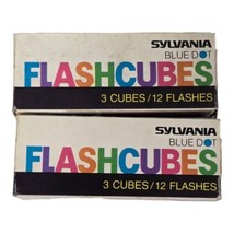 Sylvania Blue Dot Flash Cubes Vintage Camera Gear Retro 80s Photography Lot of 2 - £7.43 GBP