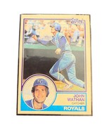 1983 Topps John Wathan Baseball Card #746 Kansas City Royals Catcher Vin... - $37.88 MXN