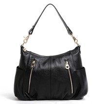Zency 100% Leather Handbag Fashion Women Shoulder Bag Casual Tote More Pockets D - £82.61 GBP