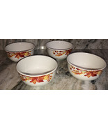 Royal Norfolk Set of 4 Fall Leaves &amp; Acorns Autumn Soup Cereal Bowls-SHI... - €28,76 EUR