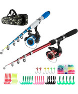 Fishing Rod and Reel Combos Collapsible Fishing Rod Kit,2PCS Telescopic ... - $107.96