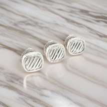 David Yurman Estate PC Tuxedo Button Set Sterling Silver DY413 - $345.51