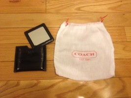Authentic COACH Makeup Framed Case &amp; Storage Bag Sturdy Genuine Leather VINTAGE - £22.12 GBP
