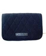 Vera Bradley Classic blue  RFID Small Bifold Wallet NEW floral lining - $23.37