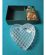 STUDIO NOVA HEART SHAPED CRYSTAL TRINKET BOX AND POPURRI 2 X 6&quot; ORIGINAL - £135.92 GBP