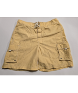 Sand N Sun Mens MED(32/34)Yellow Trunks Shorts Elastic Waist Drawstring-VTG - $15.75