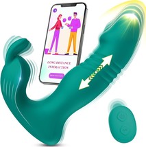 Vibrating Dildos for Women Sex Toy - 3IN1 App Wearable Remote Vibrator (Green) - £19.78 GBP