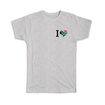 I Love South Africa : Gift T-Shirt Flag Heart Crest Country South African Expat - £19.51 GBP