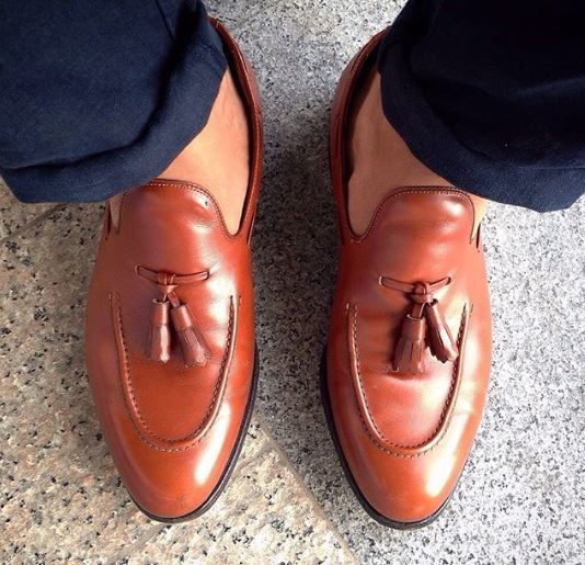 NEW Handmade brown color super hot leather loafers, Tassel loafer for men